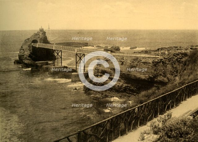 'Biarritz - Le Rocher de la Vierge, c1930. Creator: Unknown.
