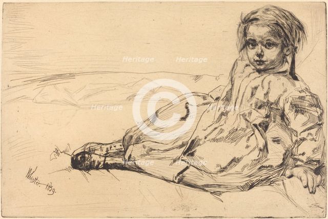 Bibi Valentin, 1859. Creator: James Abbott McNeill Whistler.
