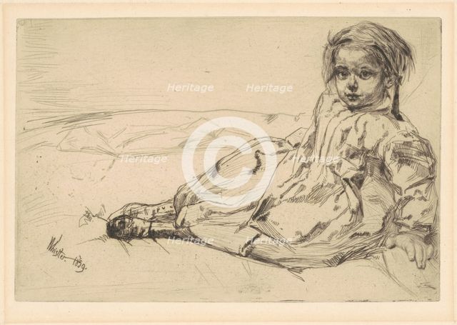 Bibi Valentin, 1859. Creator: James Abbott McNeill Whistler.
