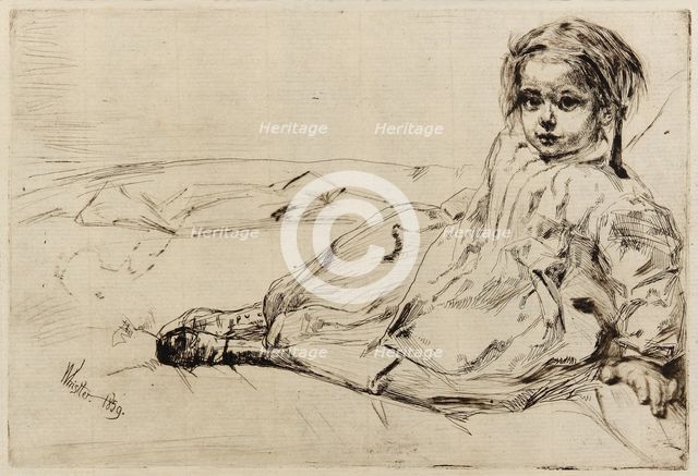 Bibi Valentin, 1859. Creator: James Abbott McNeill Whistler.