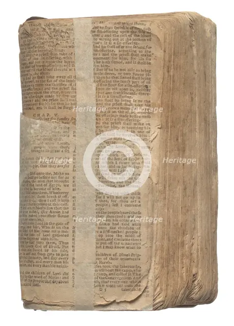 Bible belonging to Nat Turner, 1830s. Creator: Unknown.