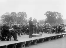 Bible Society Open Air Meeting, East Front of The Capitol - Vice President Marshall Speaking, 1917. Creator: Harris & Ewing