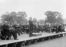 Bible Society Open Air Meeting, East Front of The Capitol - Vice President Marshall Speaking, 1917. Creator: Harris & Ewing