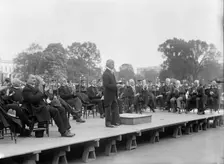Bible Society Open Air Meeting, East Front of The Capitol - Vice President Marshall Speaking, 1917. Creator: Harris & Ewing