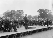 Bible Society Open Air Meeting, East Front of The Capitol - Vice President Marshall Speaking, 1917. Creator: Harris & Ewing