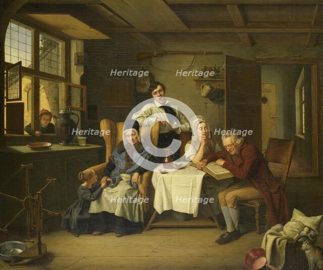 Bible Reading, 1831. Creator: Eduard Pistorius.