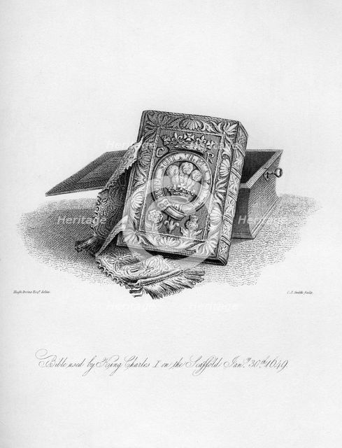 Bible used by King Charles I on the scaffold, 30th January 1649, (1840). Artist: C J Smith
