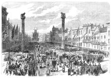 Bicentenary Festival of the Royal Academy of Antwerp: procession to the Cathedral..., 1864. Creator: Unknown