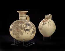 Bichrome IV barrel-shaped Cypro-Phoenician jug, Cypro-Archaic I Period, c750 - c600 BC)