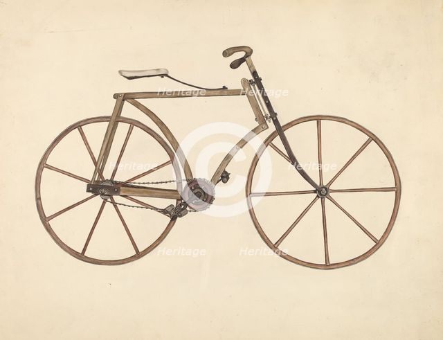 Bicycle, c. 1937. Creator: Marjorie Lee.