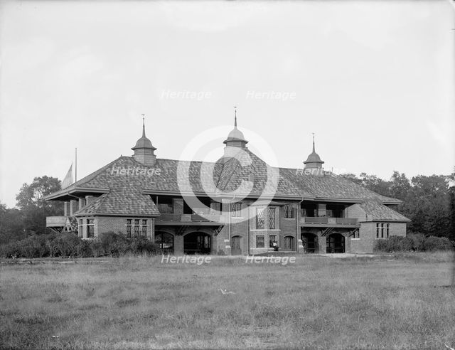 Bicycle Pavilion on Belle Isle [Park], Detroit, between 1900 and 1906. Creator: Unknown.