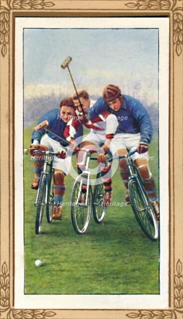 'Bicycle Polo', 1939. Artist: Unknown.