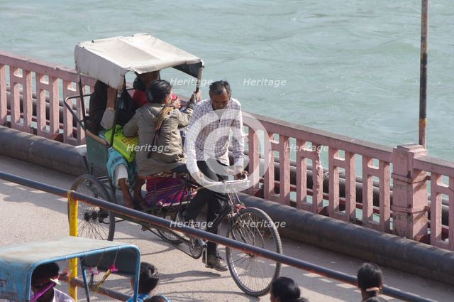 Bicycle Rickshaw, Haridwar India. Creator: Unknown.