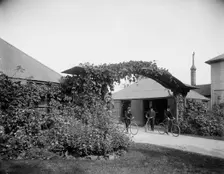 Bicycle shelter, National Cash Register [Company], Dayton, Ohio, (1902?). Creator: Unknown