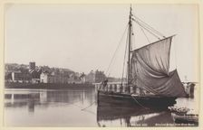 Bideford Bridge from River Bank, 1860/94. Creator: Francis Bedford