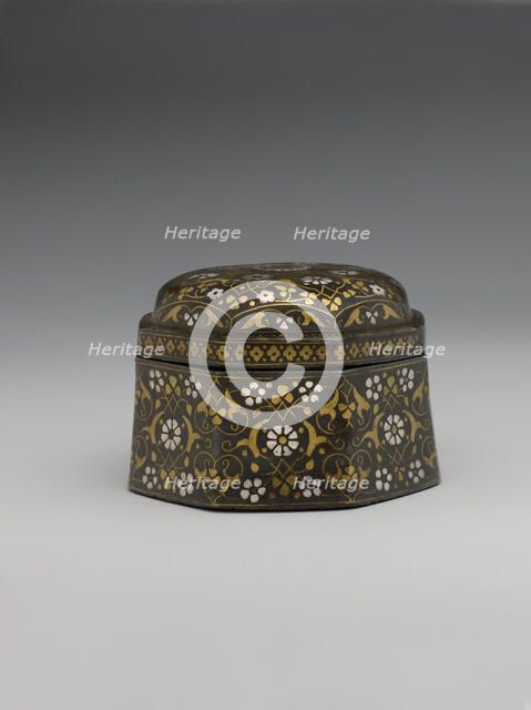 Bidri Box for Holding Pan, India, early-mid 17th century. Creator: Unknown.