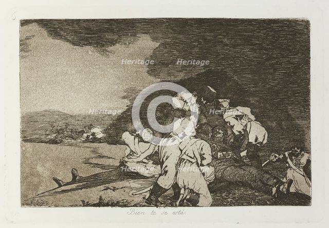 Bien te se està.; Los Desastres de la Guerra, Madrid 1863. Creator: Francisco Goya.