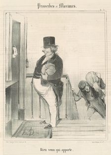 Bien venu qui apporte, 19th century. Creator: Honore Daumier