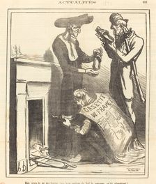 Bien vexés de ne pas trouver dans leur souliers de Noël la couronne qu'ils attendaient!, 1871. Creator: Honore Daumier