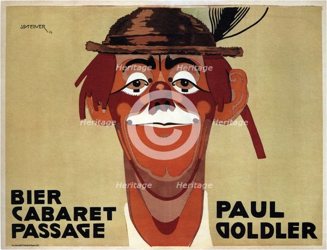 Bier Cabaret Passage. Paul Goldler, 1914. Artist: Steiner, Jo (1877-1935)