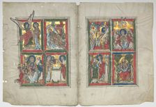 Bifolia with Scenes from the Life of Christ, 1230-1240. Creator: Unknown