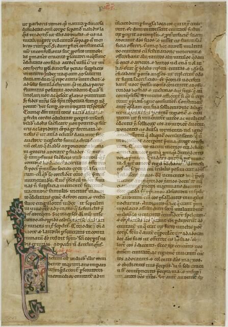 Bifolia from a Vita Sanctorum, or Lives of the Saints, c. 1150. Creator: Unknown.