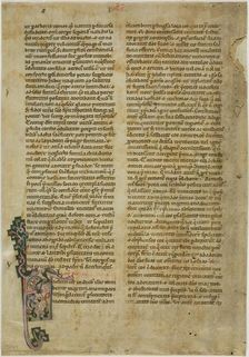 Bifolia from a Vita Sanctorum, or Lives of the Saints, c. 1150. Creator: Unknown
