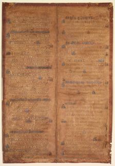 Bifolium Excised from a Carolingian Gradual (recto), c. 830-860. Creator: Unknown