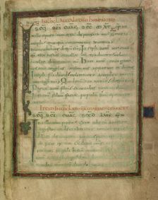 Bifolium from a Gospel Lectionary (fols. 5 and 12); Gospel Lectionary, early 9th century. Creator: Unknown
