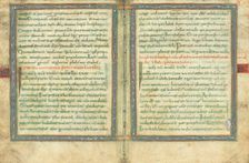 Bifolium from a Gospel Lectionary (fols. 8 and 9); Gospel Lectionary, early 9th century. Creator: Unknown