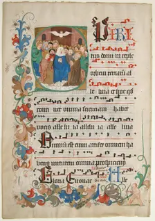 Bifolium from a Gradual, German, late 15th century. Creator: Unknown