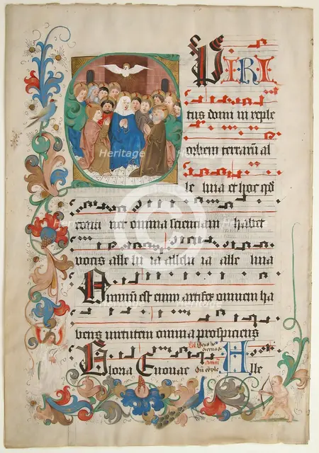 Bifolium from a Gradual, German, late 15th century. Creator: Unknown.