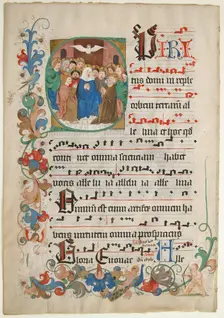 Bifolium from a Gradual, late 15th century. Creator: Unknown