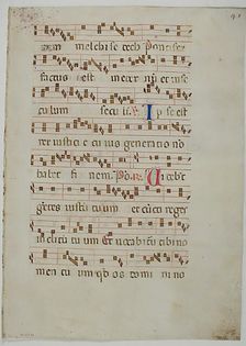 Bifolium from an Antiphonary, Italian, 14th century (?). Creator: Unknown