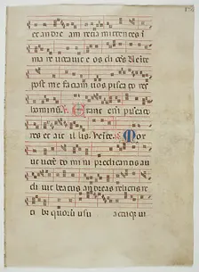 Bifolium from an Antiphonary, Italian, 14th century (?). Creator: Unknown