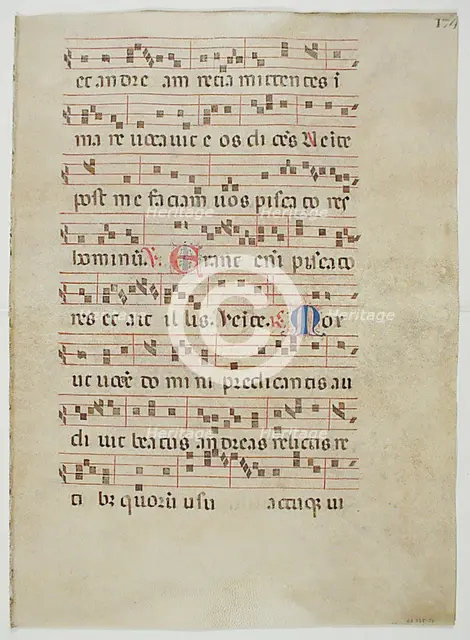 Bifolium from an Antiphonary, Italian, 14th century (?). Creator: Unknown.