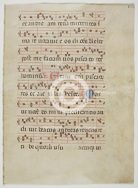 Bifolium from an Antiphonary, Italian, 14th century (?). Creator: Unknown.