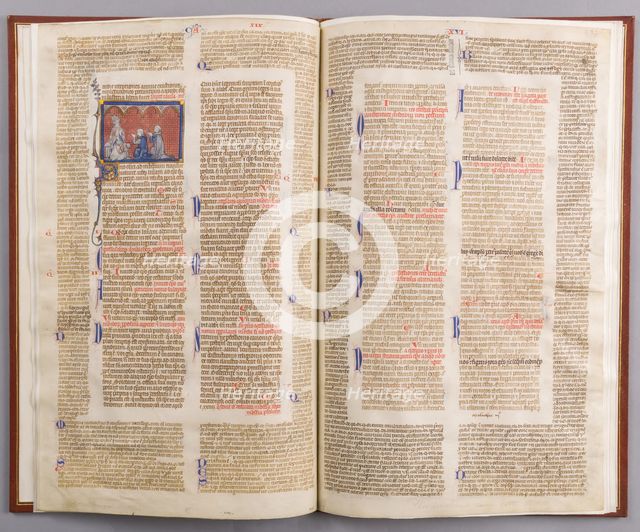 Bifolium with the Decretals of Gratian, French, ca. 1290. Creator: Unknown.