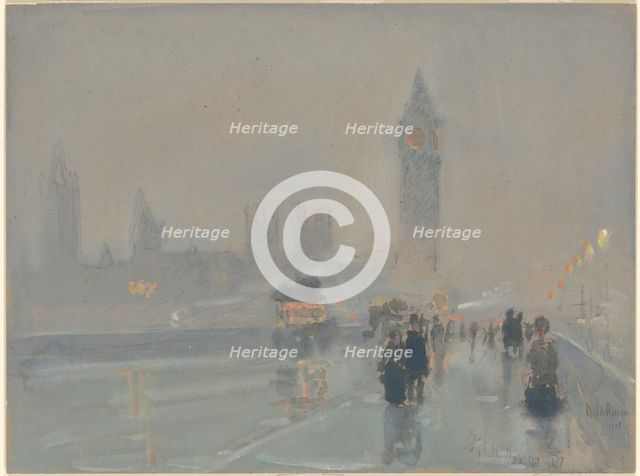 Big Ben, 1897 and 1907. Creator: Frederick Childe Hassam.
