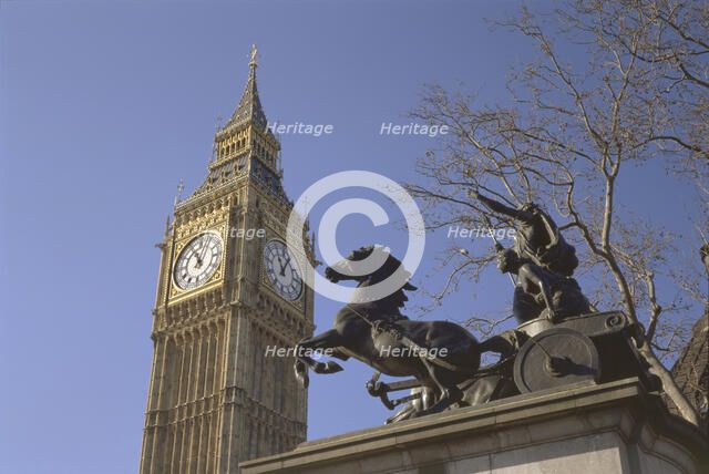 Big Ben, the Palace of Westminster, London, 2000. Artist: N Corrie