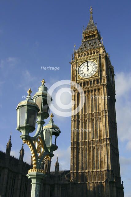 Big Ben stopped, Palace of Westminster, London, 2005