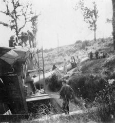 'Big Bertha the German gun that shelled Paris World War I, c1918. Artist: Nightingale & Co