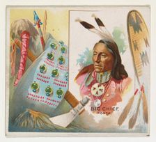 Big Chief, Ponca, from the American Indian Chiefs series (N36) for Allen & Ginter Cigarett..., 1888. Creator: Allen & Ginter