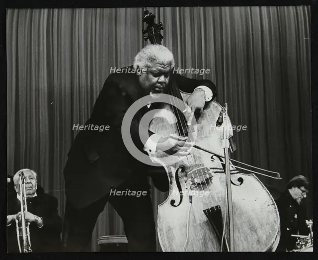 Big Chief Russell Moore, Arvell Shaw and Barrett Deems performing, Stevenage, Hertfordshire, 1984. Creator: Denis Williams.