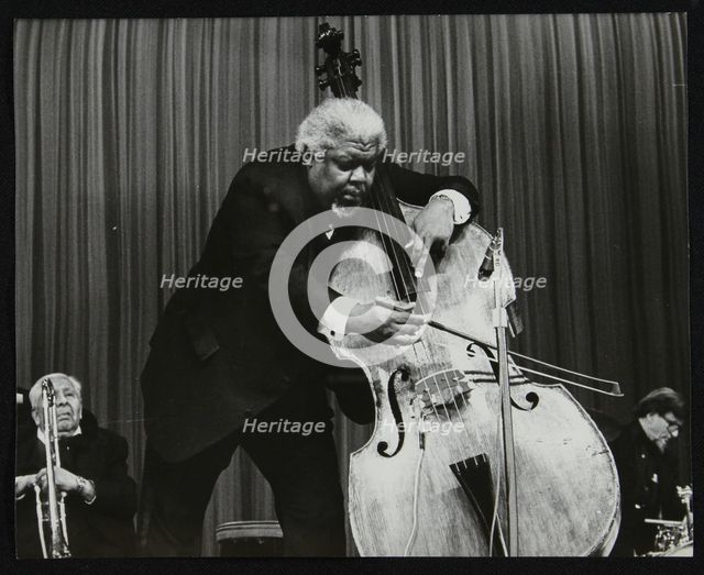 Big Chief Russell Moore, Arvell Shaw and Barrett Deems performing, Stevenage, Hertfordshire, 1984. Creator: Denis Williams.