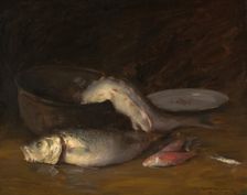 Big Copper Kettle and Fish (Fish), about 1914. Creator: William Merritt Chase
