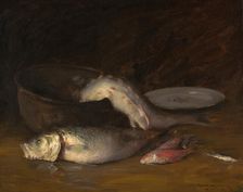 Big Copper Kettle and Fish (Fish), about 1914. Creator: William Merritt Chase