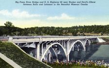 Big Piney River Bridge, Missouri, USA, 1946