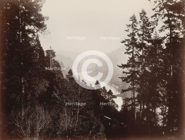 Big River, from the Rancherie, Mendocino, California, 1863. Creator: Carleton Emmons Watkins.
