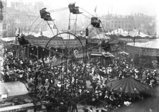 Big wheel, Goose Fair, Market Place, Nottingham, Nottinghamshire, 1907. Creator: Unknown